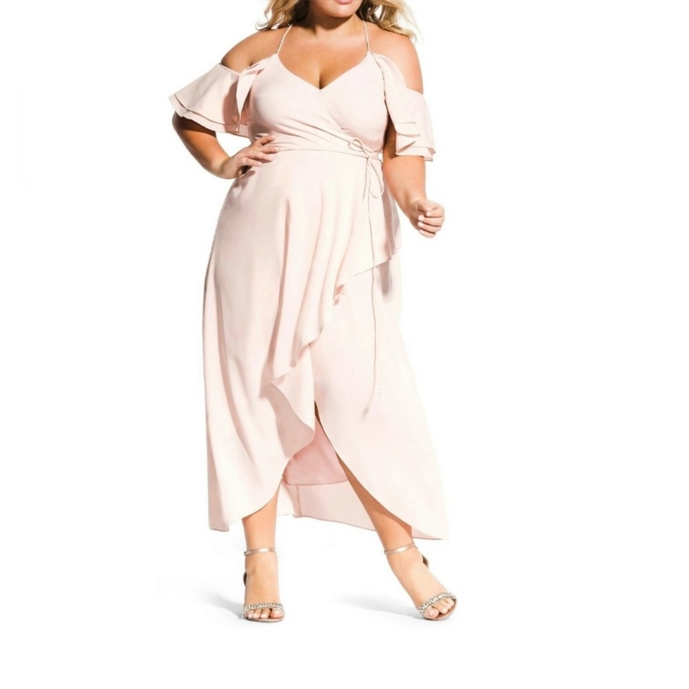 CITY CHIC Ballet Pink Maxi Miss Jessica Dress.